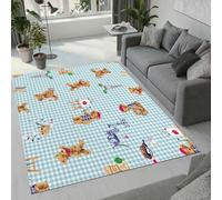 Tovast Tapis Tour Eiffel Salon Chambre 100x200 cm Duveteux Doux Confort Tapis Ours 3D Lavable Antidérapant Poil Ras Moquette pour Chevet Couloir Intérieur et Extérieur Rug Décorer(Image 1-6)