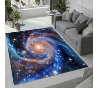 Tovast Tapis Univers Salon Chambre 160x230 cm Duveteux Doux Confort Tapis Voie Lactée 3D Lavable Antidérapant Poil Ras Moquette pour Chevet Couloir Intérieur et Extérieur Rug Décorer(Image 6-17)