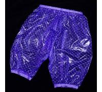 TOVCHEI Adulte Pull on Pantalon en Culotte Plastique PVC Étanche Shorts Adulte Incontinence Couche Couverture Doux Silencieux Imperméable Pantalon De Sécurité,Bleu,L