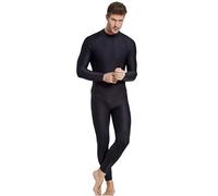 TOVCHEI Combinaison De Plongée en Néoprène 1,5 Mm Fermeture Éclair Arrière Maillot De Bain Une Pièce À Manches Longues Surf Chaud Résistant Au Froid Anti Méduse,Man,M
