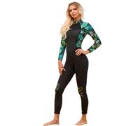 TOVCHEI Combinaison Néoprène Femme 3MM Combinaison De Plongée Une Pièce Protection Solaire Chaleur Anti Méduse pour La Natation Plongée en Apnée Surf,A,L