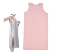 TOVCHEI Robes D'Hôpital pour Les Femmes Tear Away Nursing Robe sans Manches Médicale Patient Gown,Rose,XXL