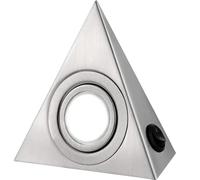 TOVE KNIGHTY Sous la Lumière du Cabinet LED,Blanc Froid 6000K,1PCS-230V,Lampe de cuisine avec interrupteur 2W,Lampe de cuisine triangulaire en acier inoxydable