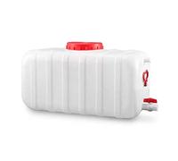 TOVEEM Bidon d'eau Accueil De Qualité Alimentaire Grand Seau En Plastique 150L, Blanc, Réservoir, Rectangulaire, Polyéthylène haute densité (PE-HD)