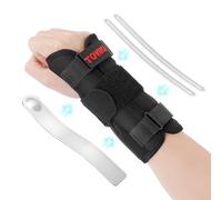 TOVIKI Attelle Poignet Droite - Avec Bandes de Support en Métal et ABS - Bandage Orthese Tendinite Attelle Canal Carpien pour Arthrite et Entorses,Maintien Idéal pour le Sommeil (Main droite)