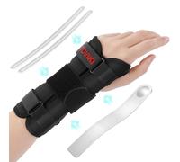 TOVIKI Attelle Poignet Gauche - Bandage Orthese Avec Plaque Métallique et Bandes de Support, Attelle Canal Carpien pour Arthrite et Entorses, Tendinite, Hommes et aux emmes(Main gauche)