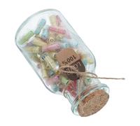 TOVINANNA 1 Ensemble Bouteille Capsule Décorative Verre avec Bouchon Liège de Messages Amour pour Couples pour Anniversaire Saint Valentin et Spéciaux