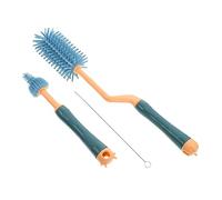 TOVINANNA 1 ensemble Brosse à Bouteille Silicone Ensemble Portable de Nettoyage avec Brosse à Tétine Matériau Silicone de Qualité Alimentaire pour Accessoires