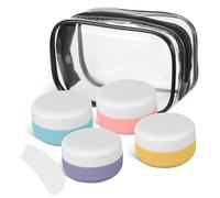 TOVINANNA 1 Ensemble Contenants de Voyage Spatules Lot de Pots Rechargeables pour Cosmétiques Pratiques et Étanches pour Voyage