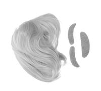 TOVINANNA 1 Ensemble Costume de Ancien Perruque Barbe et Sourcils Accessoires de Cosplay pour Femme pour Fête Scientifique et Déguisements