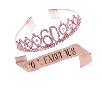 TOVINANNA 1 Ensemble De 2 Pièces ceinture de cérémonie de la couronne garçon Diadèmes c'est châssis planque décoration couronnes d'anniversaire Couronne de fête d'anniversaire chiffon Doré