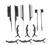 TOVINANNA 1 Ensemble Set de Peignes à Taquiner et Brosse à Bord Double de Professionnel pour Salon et Usage Domestique Clips Alligator Outils pour Hommes et Femmes