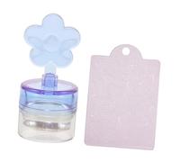 TOVINANNA 1 Ensemble Tampon à Ongles Silicone Transparent Ensemble de Forme de Fleur pour Manucure et Outils de Nail Art