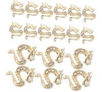 TOVINANNA 1 jeu Bijoux Pour Ongles En Forme De Dragon Jouant Avec Des Perles Breloques Pour Décoration D'Ongles Dorés 50 pièces