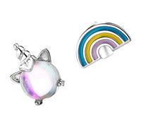 TOVINANNA 1 Paire Boucles Oreilles Licorne Arc Ciel Asymétriques Bijoux pour Accessoire Distinctif pour Style Unique et Lors des Fêtes