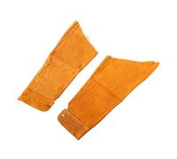 TOVINANNA 1 Paire Manches En Cuir De Soudeur Manchon De Protection Des Bras Manches Résistantes à La Chaleur Manchettes En Cuir Travail Anti-brûlure Deux Couches De Peau De Vache Protecteur