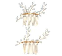 TOVINANNA 1 Paire Peigne à Cheveux Gelée Coiffure De Mariage Mariée Diadème Pour Petites Filles Pince à Cheveux Strass Accessoires De Cheveux De Mariage En or Bijoux De Mariée Alliage Silver