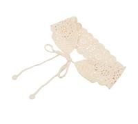 TOVINANNA 1 Pc bandeau châle bandeau de mariée bande de cheveux en dentelle faux col rétro bandeau fleuri femme fausse chemise hair band faux col amovible faux col polyvalent coton Beige