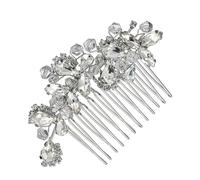 TOVINANNA 1 Pc peigne hair charms hair toppers fiesta décoration de mariage feminicene postiche de mariage bouquets casque dame épingle à cheveux coiffure de mariage de dame alliage Silver
