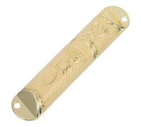 TOVINANNA 1 Set Mezouza Classique en Métal avec Parchemin, Ornement Décoratif Catholique, Fixation Facile pour Cadre de Porte Extérieure, Design Détaillé, pour Hanoukka et Décoration de
