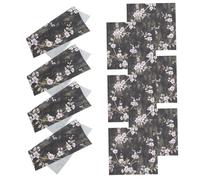 TOVINANNA 10 Feuilles Papier D'emballage Vintage Floral Fleurs Bouquet De Papier D'emballage Papier Fleuriste Papier Papier Bouquet Papier D'emballage Pour Bouquets Gris Foncé