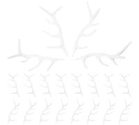 TOVINANNA 10 Paires Branches de Cerf en Plastique Blanches pour Décoration de Bonhomme de Neige, Accessoires de Noël Réutilisables et Faciles à Nettoyer pour Hôtel et Centre Commercial