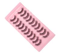 TOVINANNA 10 paires Faux Cils Naturels Volumineux et Courbés Extensions Légères pour Maquillage Adaptées Femmes et Débutantes