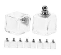 TOVINANNA 10 Pcs Breloques de Boules en Verre Transparent Bouchon à Vis, Création Unique, Solides Bijoux ou Petits Souhaits
