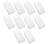 TOVINANNA 10 Pièces Boîte de Rangement pour Mèches de Perçage en Plastique Extensible Compartiments Internes et Couvercle Transparent, pour Atelier et Mallettes Mobiles