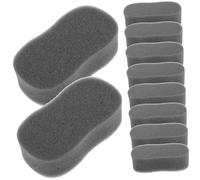 TOVINANNA 10 Pièces brosse à cheveux éponge brosse plumeau barbier éponge plumeau pour coupe de cheveux aine hair charms hair toppers éponge plumeau cheveux cou éponge plumeau barbier Black