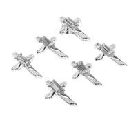 TOVINANNA 10 Pièces Charms Ongles Croix Décorations Métalliques pour Accessoires Éblouissants pour Faciles à Appliquer