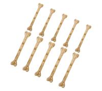 TOVINANNA 10 Pièces D'os en Plastique Simulé Trou pour Enfiler, Décor Polyvalent pour Halloween et Objets Faits Main, Style Unique et Réaliste pour Décoration de Fête