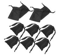 TOVINANNA 10 Pièces Sacs Pochette Rangement Pochette de Rangement Pochette Surprise Sacs Moyens Cordons en Satin à Cordon Sacs à Bijoux en Satin Cordon de Serrage Soie Black