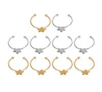 TOVINANNA 10 Pièces Supports à Bijoux Diy pour Création de Bijoux Bases Star avec Finition pour Femme pour Embellissements et Projets Créatifs