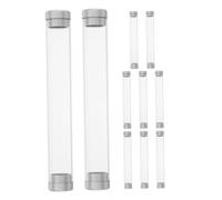 TOVINANNA 10 Pièces Transparent Round Tweezers Storage Case for Eyelash Extension Tools Portable Organizer Tube for Travel and Manicure