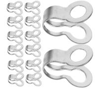 TOVINANNA 100 pièces Connecteurs à Boule Chaîne Acier Inoxydable Double Anneaux Plat pour Ventilateur Plafond et Lampe Fermoirs Solides pour Projets DIY Installation Facile et Connexion