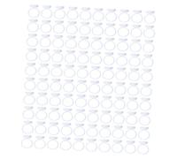 TOVINANNA 100 Pièces tasse de bague de tatouage tasse d'extension de cils anneau de colle à cils verrines plastique coupelle plastique outil de maquillage tasse de pigments blanche