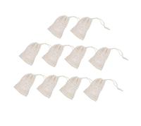 TOVINANNA 10pièces à Filet à Tirer Pochette Exfoliante Pour Accessoires De Bain Jute Pour Maximiser Utilisation Du Et Créer Des Bulles