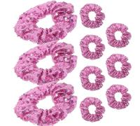 TOVINANNA 10pièces Lot de Élastiques Cheveux Pailletés à Sequins Violets Accessoires Brillants et Extensibles pour Queue de Cheval Tresses et Coiffures Féminines Bijoux de Cheveux