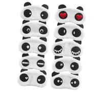 TOVINANNA 10pièces Masques De Sommeil Panda Pour Garçon Fille Bandeaux Pour Yeux Accessoires De Voyage