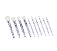 TOVINANNA 10pièces Pinceaux De Maquillage Professionnels Ensemble Poignée Transparente Et Finition Dégradée Parfait Pour Maquillage Des Yeux Et Du Visage