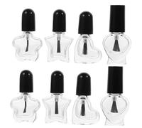 TOVINANNA 12pièces Flacon à Ongles Vide Verre Transparent Distributeur De Vernis Élégant Flacon Avec Pinceau Pour Retouche Beauté