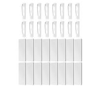 TOVINANNA 16 pièces Lot de Badges Nomination Vierge avec Épingles DIY Étiquettes Nominatives Personnalisables Carton Dense pour Bureau Restaurants et Hôtels