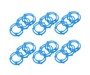 TOVINANNA 18 Pcs Kit Bagues de Retenue pour Tête de Rasoir Support Plaque Porte-lames Compatible Série Anneaux de Fixation Bleus pour Rasoir Électrique Rotatif