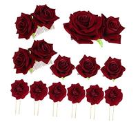 TOVINANNA 1ensemble Heureux Aider Voici Le Titre Généré Pour Votre Produit Ensemble De Headbands Fleurs Roses Artificielles Coiffure Élégante Pour Mariages Et Événements Spéciaux