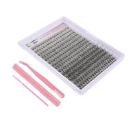 TOVINANNA 1ensembles Kit Extensions de Cils Individuelles Pinces à Épiler Incurvées Peignes et Brosse pour Application Facile