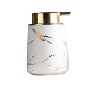 TOVINANNA 1pièce Flacon Céramique Avec Pompe Distributeur De Lotion Portable à Design Marbré Blanc Pour Liquide Et Maquillage Pratique Pour Voyages Et Utilisation Quotidienne