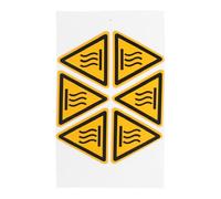 TOVINANNA 2 feuilles Autocollants de Sécurité Haute Température Étiquettes Avertissement Surface Chaude Stickers Adhésifs Durables pour Prudence et Risque Brûlure Signalisation