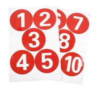 TOVINANNA 2 feuilles Autocollants Numériques Ronds Imperméables Grand Format Étiquettes Auto-adhésives Numérotation Machine et Bricolage Stickers Pratiques Sans Résidu pour Bureau et Maison