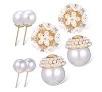 TOVINANNA 2 Paires Boucles Oreilles Perles de Fleurs Élégantes Fermoirs Perles Accessoires de Mode pour Anniversaire Uniques